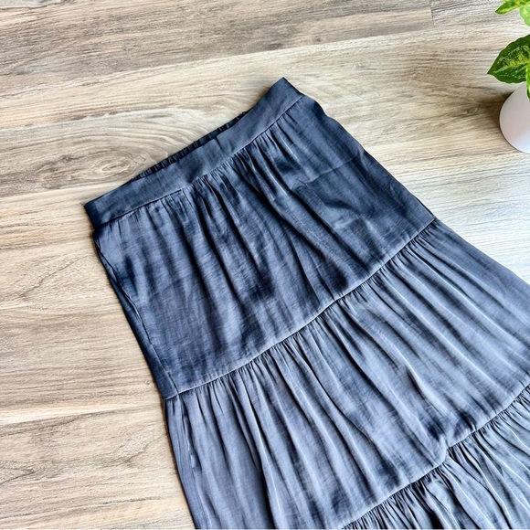 Nine West Tiered Black Midi Skirt Size XS - Picture 3 of 12